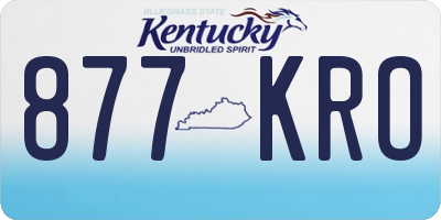 KY license plate 877KRO