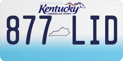 KY license plate 877LID
