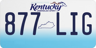 KY license plate 877LIG