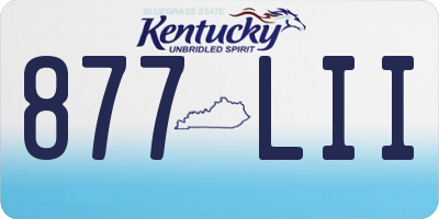 KY license plate 877LII