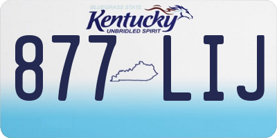 KY license plate 877LIJ