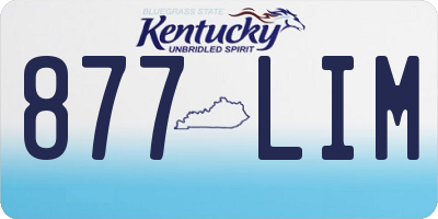 KY license plate 877LIM