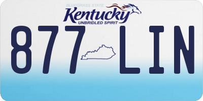 KY license plate 877LIN