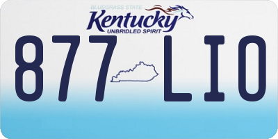KY license plate 877LIO