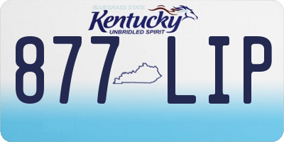KY license plate 877LIP