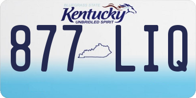 KY license plate 877LIQ