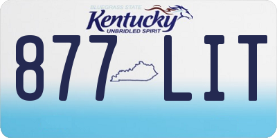 KY license plate 877LIT