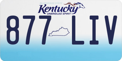 KY license plate 877LIV