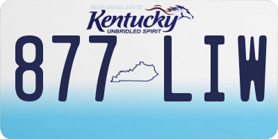 KY license plate 877LIW