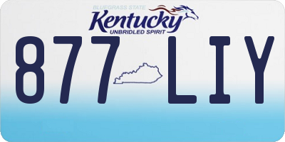 KY license plate 877LIY