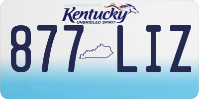 KY license plate 877LIZ