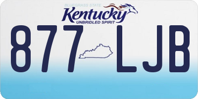 KY license plate 877LJB