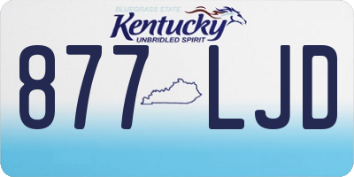 KY license plate 877LJD
