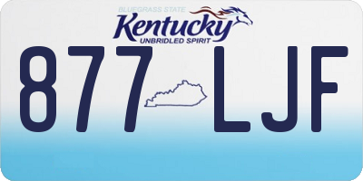 KY license plate 877LJF