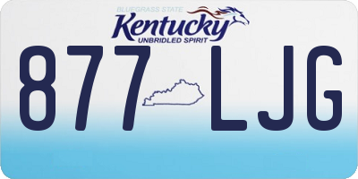 KY license plate 877LJG