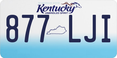 KY license plate 877LJI