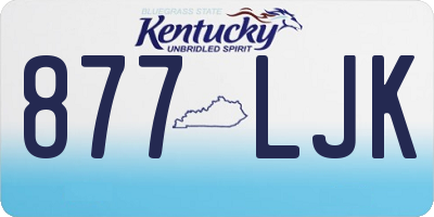 KY license plate 877LJK