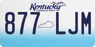 KY license plate 877LJM