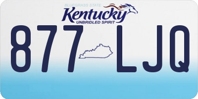 KY license plate 877LJQ