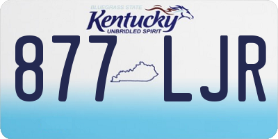 KY license plate 877LJR
