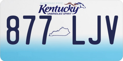 KY license plate 877LJV