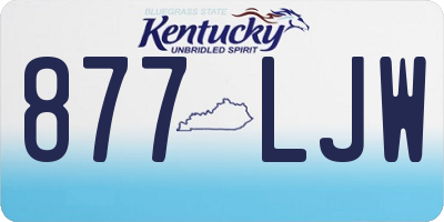 KY license plate 877LJW