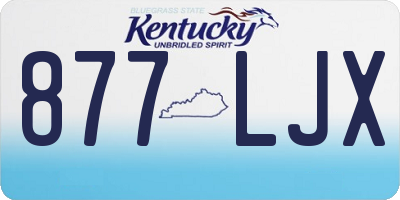 KY license plate 877LJX