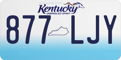 KY license plate 877LJY