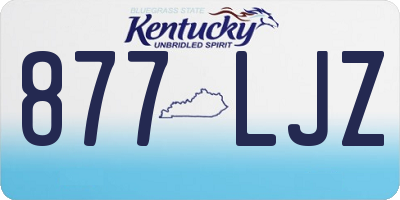 KY license plate 877LJZ