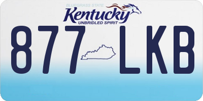 KY license plate 877LKB
