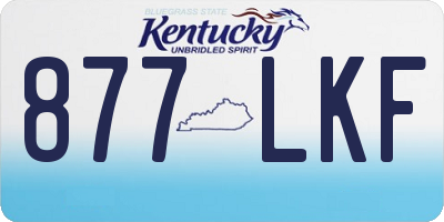 KY license plate 877LKF