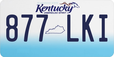 KY license plate 877LKI