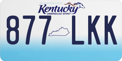 KY license plate 877LKK