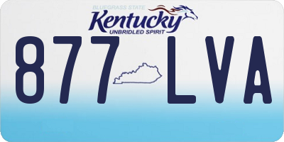 KY license plate 877LVA