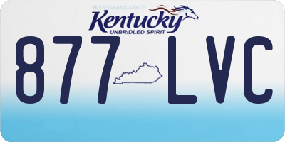 KY license plate 877LVC