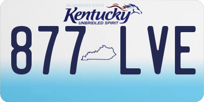 KY license plate 877LVE
