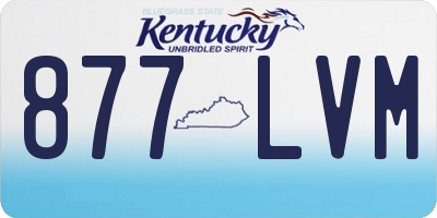 KY license plate 877LVM