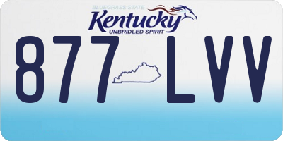 KY license plate 877LVV