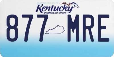 KY license plate 877MRE