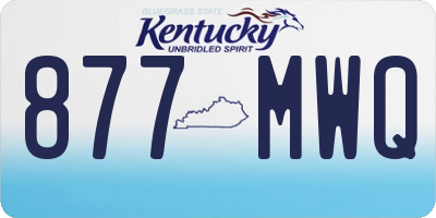 KY license plate 877MWQ