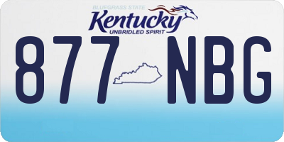 KY license plate 877NBG
