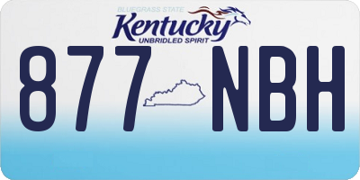 KY license plate 877NBH