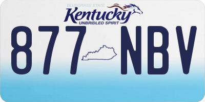 KY license plate 877NBV