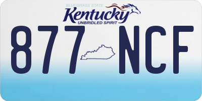 KY license plate 877NCF