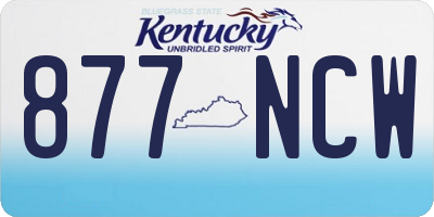 KY license plate 877NCW