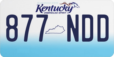 KY license plate 877NDD