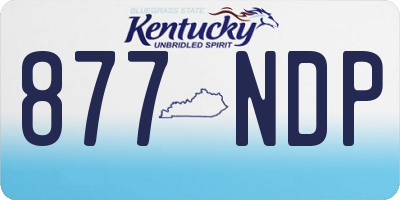 KY license plate 877NDP