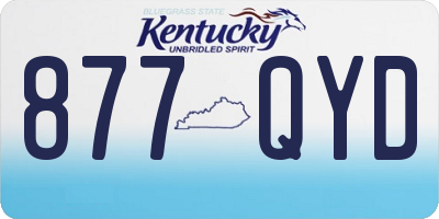 KY license plate 877QYD