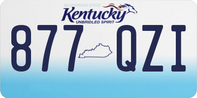 KY license plate 877QZI