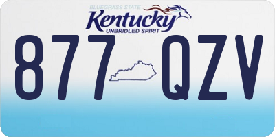 KY license plate 877QZV